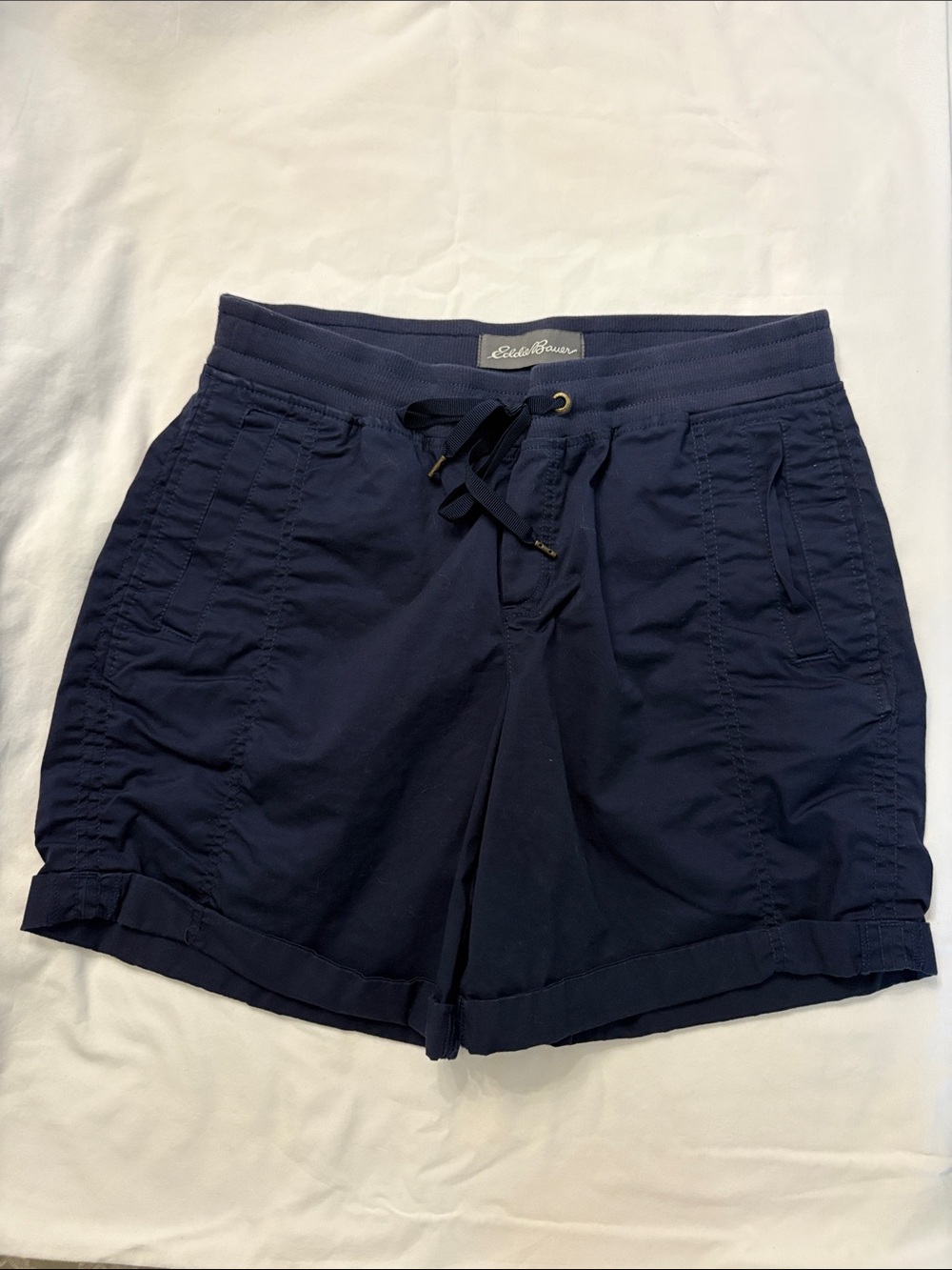 Eddie Bauer Navy Drawcord Women's Shorts